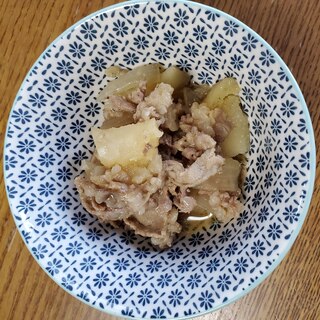 牛肉バラ薄切りで肉じゃが